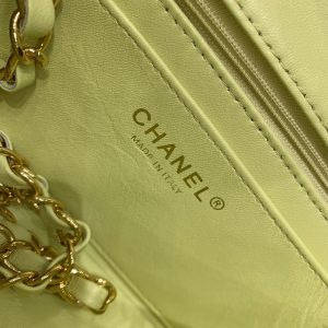 chanel mini yellow tweed flap bag for women 20cm75in buzzbify 1 2