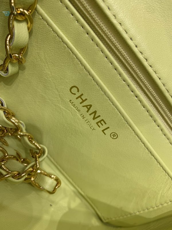 chanel mini yellow tweed flap bag for women 20cm75in buzzbify 1 2