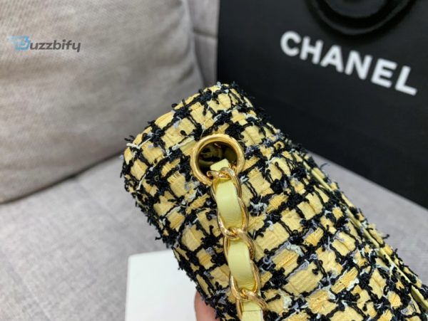 chanel mini yellow tweed flap bag for women 20cm75in buzzbify 1 5
