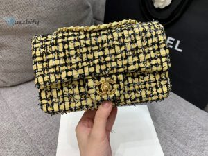 chanel mini yellow tweed flap bag for women 20cm75in buzzbify 1 6