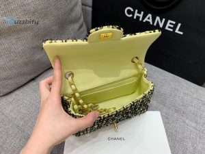 chanel mini yellow tweed flap bag for women 20cm75in buzzbify 1 7