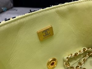 chanel mini yellow tweed flap bag for women 20cm75in buzzbify 1 8