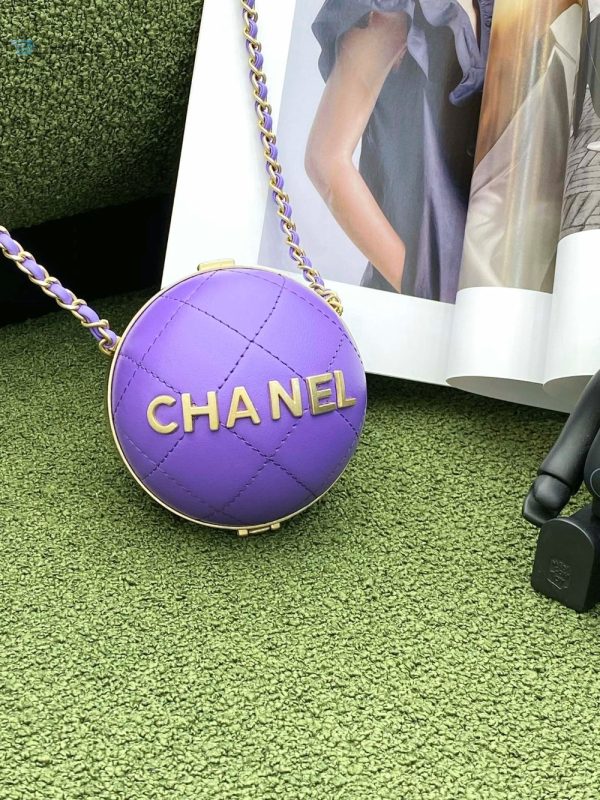chanel ball bag purple and gold chain bag for women 8cm315in buzzbify 1 5