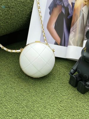 chanel ball bag white and gold chain bag for women 8cm315in buzzbify 1 2