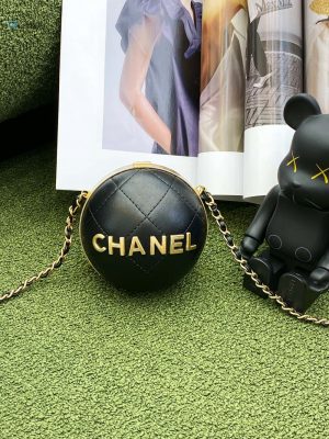 chanel ball bag black and gold chain bag for women 8cm315in buzzbify 1