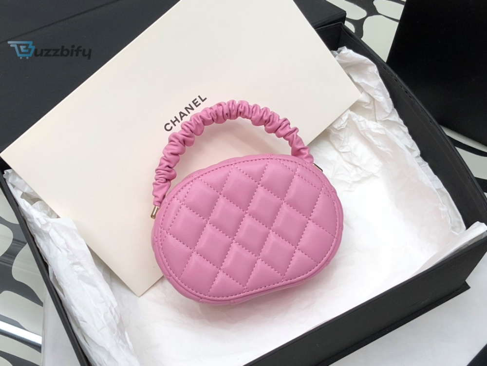 Chanel Vanity Case Shiny Gold Pink Bag For Women 9.5Cm3.7In