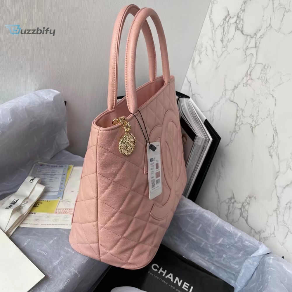 Chanel Medallion Tote Shoulder Pink Bag For Women 29Cm11.4In
