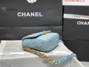 chanel mini flap bag goldtone metal blue bag for women 13cm5in buzzbify 1 2