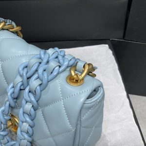 chanel mini flap bag goldtone metal blue bag for women 13cm5in buzzbify 1 3