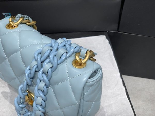 chanel mini flap bag goldtone metal blue bag for women 13cm5in buzzbify 1 3