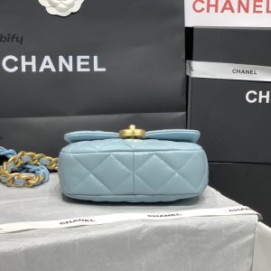 chanel mini flap bag goldtone metal blue bag for women 13cm5in buzzbify 1 5