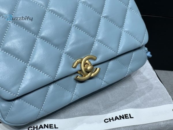 chanel small flap bag goldtone metal blue bag for women 16cm62in buzzbify 1 6