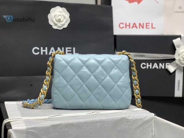 chanel small flap bag goldtone metal blue bag for women 16cm62in buzzbify 1 7