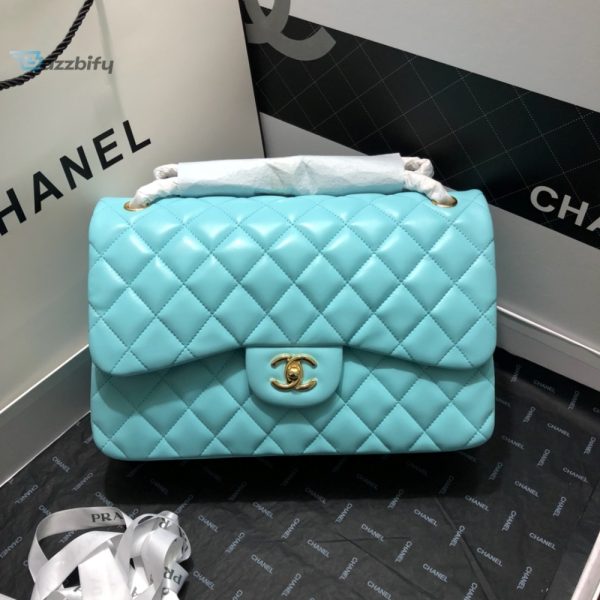 chanel large classic handbag gold hardware blue for women womens handbags shoulder bags 118in30cm buzzbify 1 2