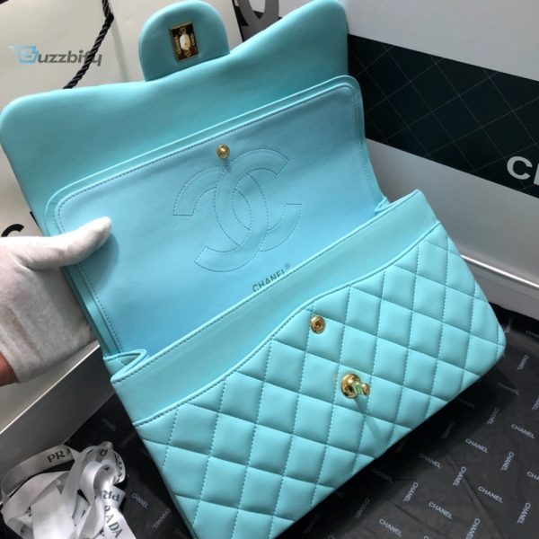 chanel large classic handbag gold hardware blue for women womens handbags shoulder bags 118in30cm buzzbify 1 4