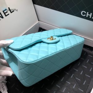 chanel large classic handbag gold hardware blue for women womens handbags shoulder bags 118in30cm buzzbify 1 5
