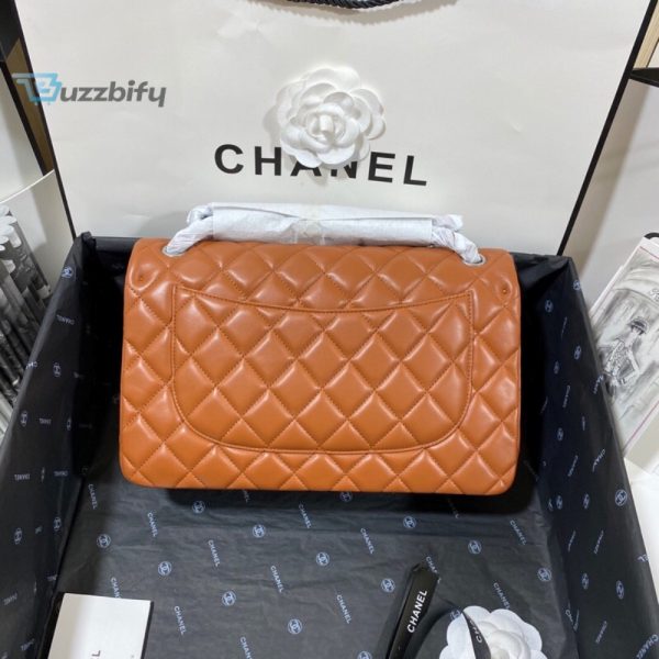 chanel large classic handbag silver hardware brown for women womens handbags shoulder bags 118in30cm buzzbify 1 2
