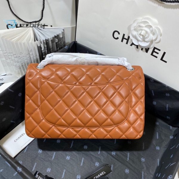 chanel large classic handbag silver hardware brown for women womens handbags shoulder bags 118in30cm buzzbify 1 8