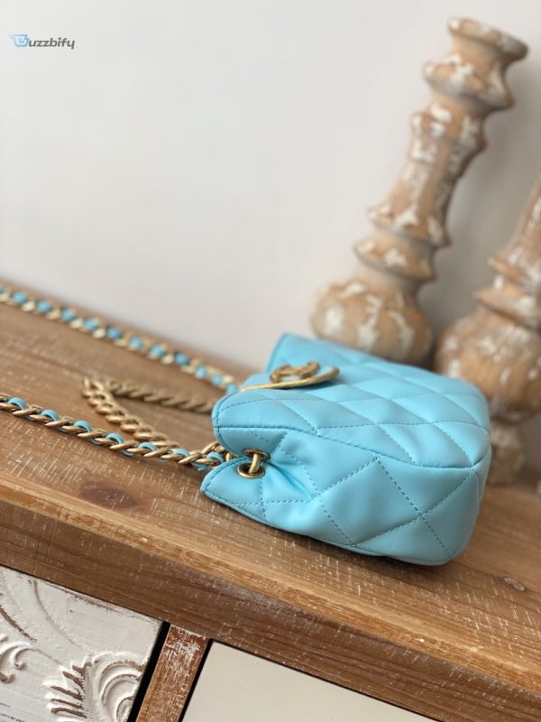 chanel small hobo bag gold hardware blue for women womens handbags shoulder bags 75in19cm buzzbify 1 6