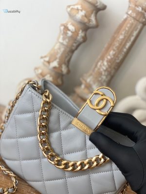 chanel small hobo bag gold hardware grey for women womens handbags shoulder bags 75in19cm buzzbify 1 1