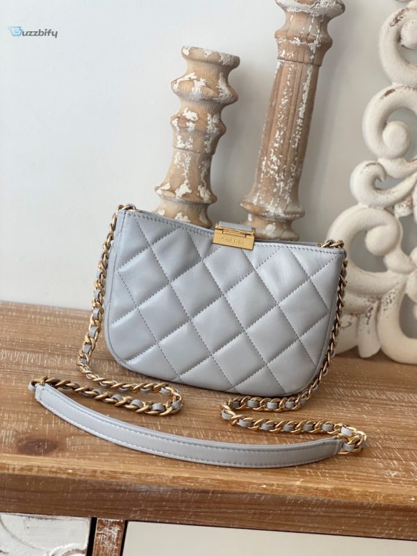chanel small hobo bag gold hardware grey for women womens handbags shoulder bags 75in19cm buzzbify 1 2