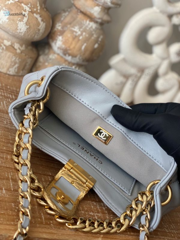 chanel small hobo bag gold hardware grey for women womens handbags shoulder bags 75in19cm buzzbify 1 6