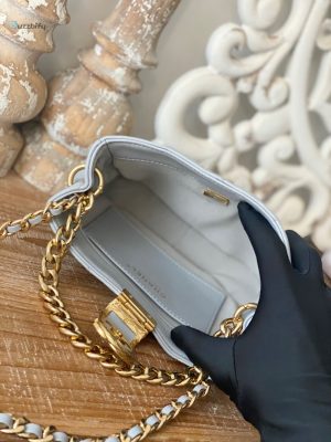 chanel small hobo bag gold hardware grey for women womens handbags shoulder bags 75in19cm buzzbify 1 7