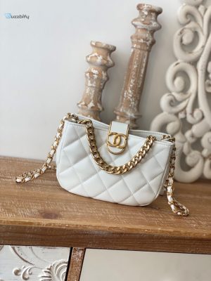 chanel small hobo bag gold hardware white for women womens handbags shoulder bags buzzbify 1