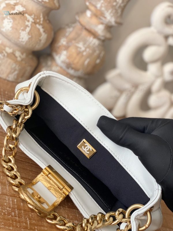 chanel small hobo bag gold hardware white for women womens handbags shoulder bags buzzbify 1 7