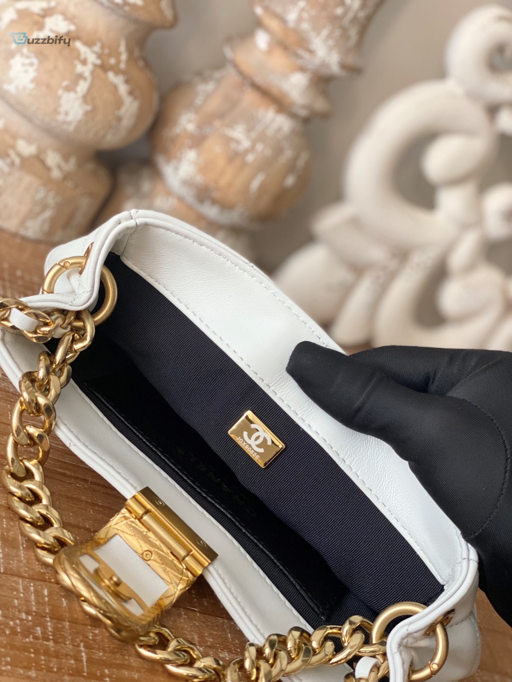 Chanel Small Hobo Bag Gold Hardware White For Women, Women’s Handbags, Shoulder Bags
