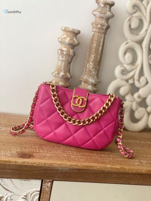 chanel small hobo bag gold hardware pink for women womens handbags shoulder bags 75in19cm buzzbify 1