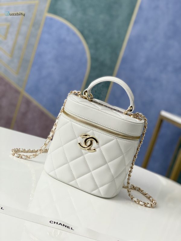 chanel vanity case gold hardware white for women womens handbags shoulder bags 94in24cm buzzbify 1