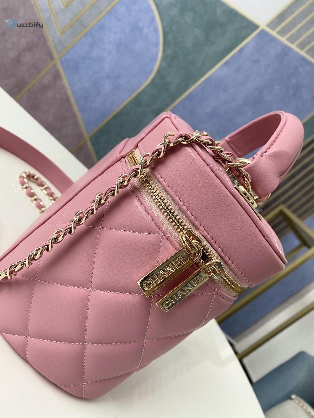Chanel Vanity Case Gold Hardware Pink For Women, Women’s Handbags, Shoulder Bags 9.4in/24cm