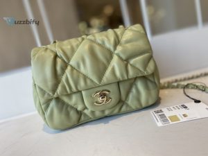 chanel small flap bag gold hardware green for women womens handbags shoulder bags 75in19cm as2232 buzzbify 1