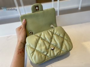 chanel small flap bag gold hardware green for women womens handbags shoulder bags 75in19cm as2232 buzzbify 1 1