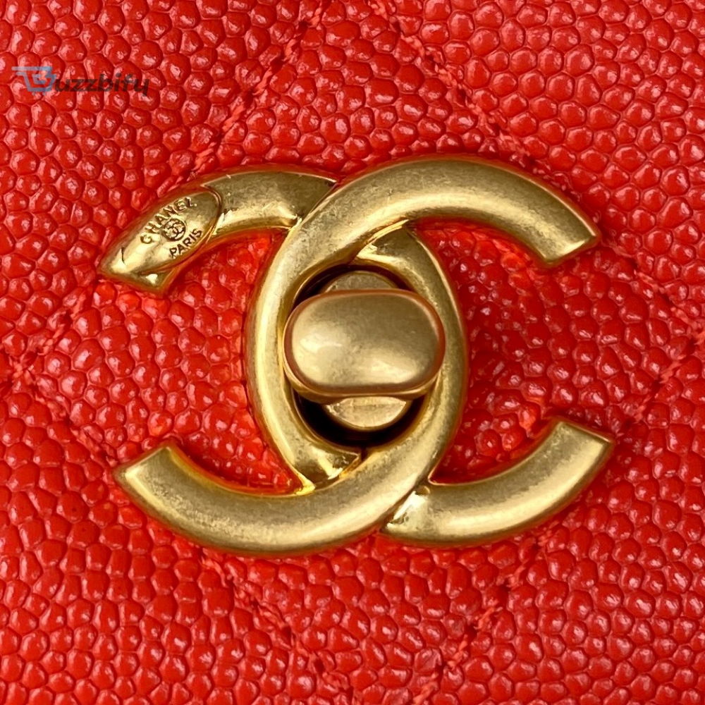 Chanel Small Flap Bag Gold Hardware Red For Women, Women’s Handbags, Shoulder Bags 7.5in/19cm AP2840
