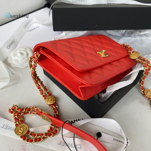 chanel small flap bag gold hardware red for women womens handbags shoulder bags 75in19cm ap2840 buzzbify 1 6