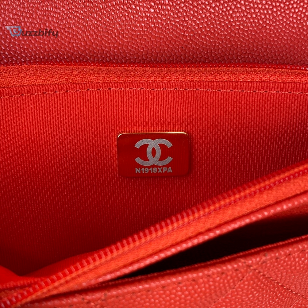 Chanel Small Flap Bag Gold Hardware Red For Women, Women’s Handbags, Shoulder Bags 7.5in/19cm AP2840
