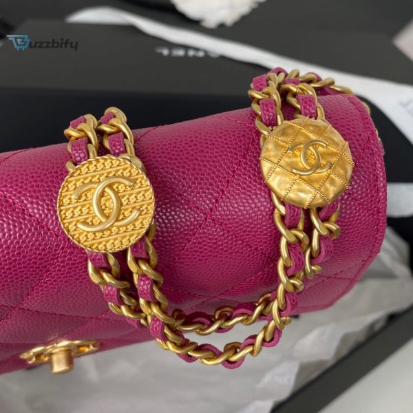 chanel small flap bag gold hardware plum for women womens handbags shoulder bags 75in19cm ap2840 buzzbify 1 9