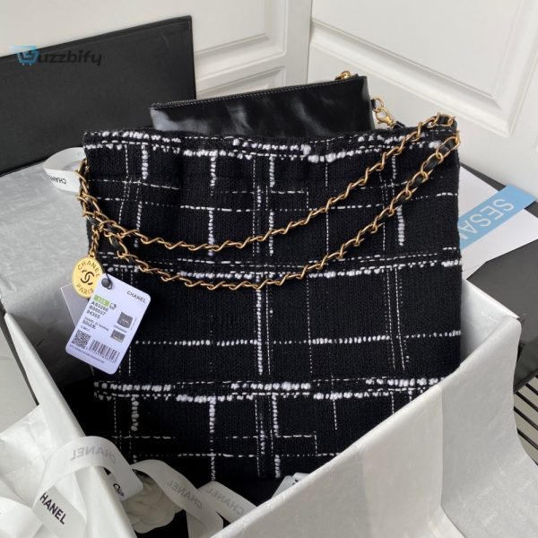 chanel 22 handbag gold hardware black for women womens handbags shoulder bags 142in36cm as3262 buzzbify 1 5