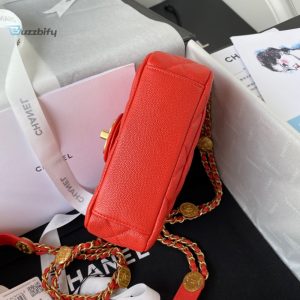 chanel mini flap bag with top handle gold hardware red for women womens handbags shoulder bags 79in20cm as2431 buzzbify 1 6