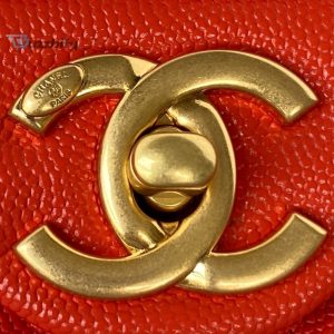chanel mini flap bag with top handle gold hardware red for women womens handbags shoulder bags 79in20cm as2431 buzzbify 1 9