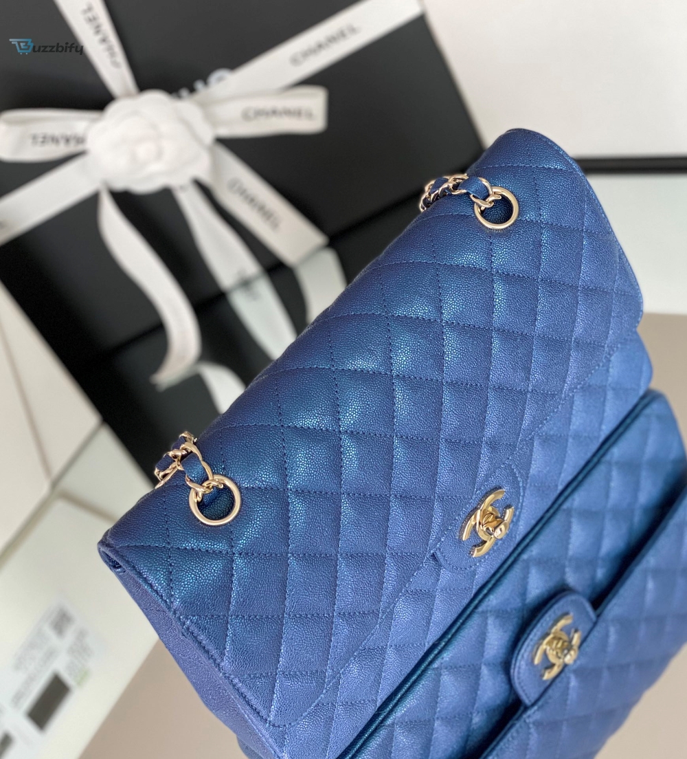 Chanel Classic Handbag 26Cm Blue For Women A01112 15 Chanel Classic Handbag 26cm Blue For Women A01112