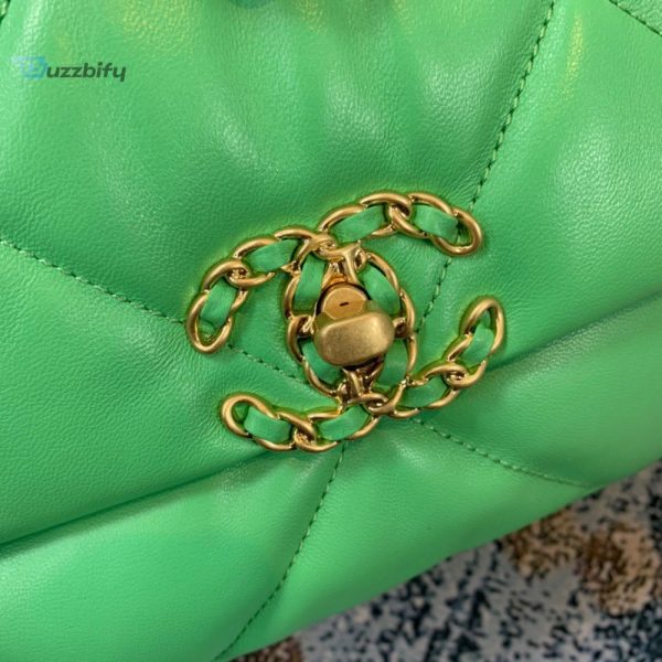 chanel 19 handbag 26cm green for women as1160 buzzbify 1 3