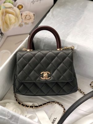 chanel classic mini flapbag top handle black for women 75in19cm buzzbify 1 9