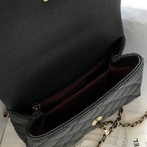 chanel classic mini flapbag top handle black for women 75in19cm buzzbify 1 10