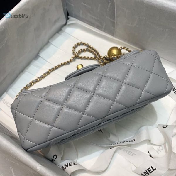 chanel flap bag with cc ball on strap grey for women womens handbags shoulder and crossbody bags 78in20cm as1787 buzzbify 1 9