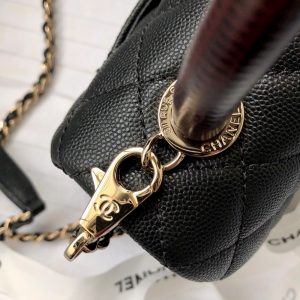 chanel classic mini flapbag top handle black for women 75in19cm buzzbify 1 14