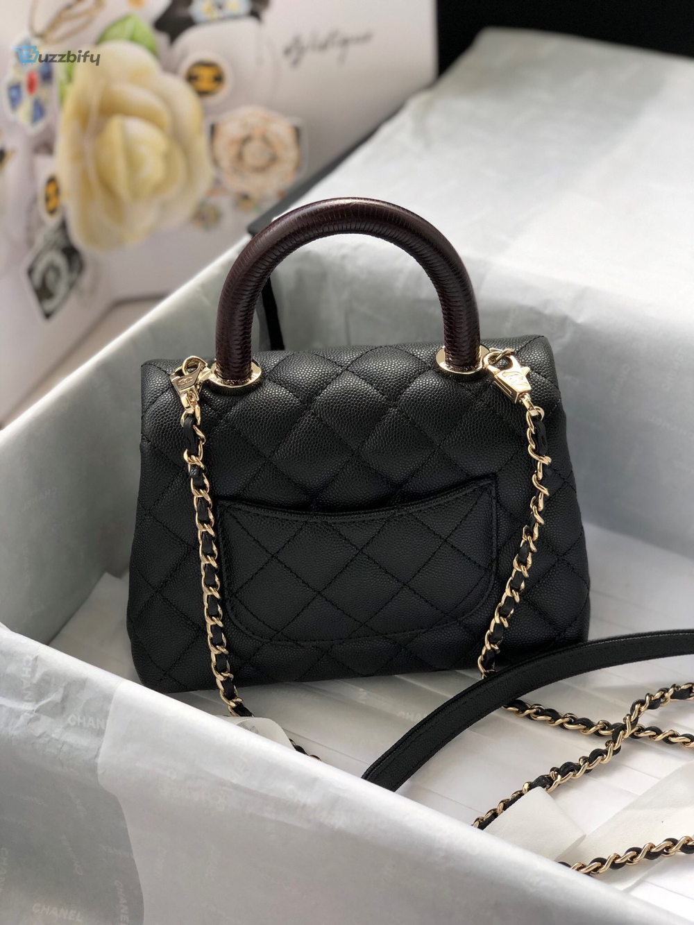 Chanel Classic Mini Flapbag Top Handle Black For Women 7.5In19cm 19 Chanel Classic Mini Flapbag Top Handle Black For Women 7.5in/19cm
