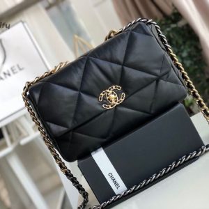 chanel 19 handbag black for women 118in30cm buzzbify 1 1